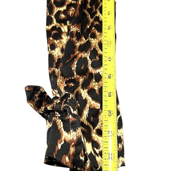 Vertigo Paris double breasted tie belt cheetah print trench coat Size M - Picture 11 of 11